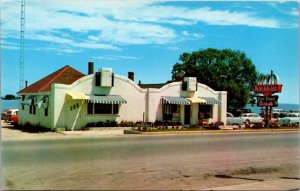 Postcard Belle Isle Finer Foods Restaurant in St. Ignace, Michigan