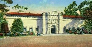Postcard Early View of Fine Arts Gallery at Balboa Park in San Diego, CA.  S6