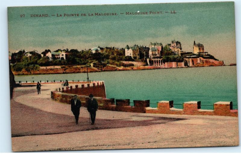 *Dinard France La Pointe de la Malouine Point Vintage Postcard B24