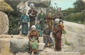 Japan ethnic group of japanese boys and girls