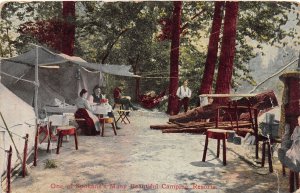 J47/ Spokane Washington Postcard c1910 Camping Resort Tents People 340