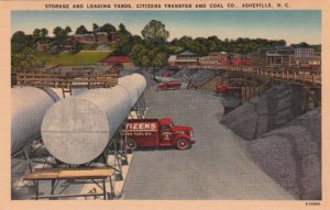 Postcard Storage Loading Yards Citizens Transfer and Coal Co Asheville NC