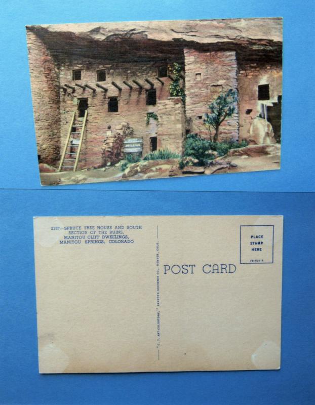 Manitou Cliff Dwellings Colorado Historic Spruce Tree House Ruins Postcard