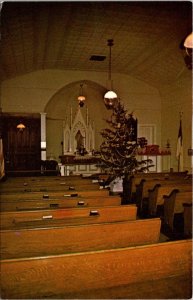Nebraska Minden Pioneer Village The Old Lutheran Church With Christmas Tree