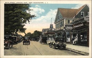 Port Washington Long Island New York Ny Main St. East c1920 Postcard CIGARS