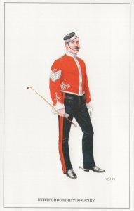 Military Postcard - Sergeant Major, Hertfordshire Yeomanry c1897 - RS21646