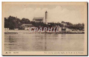 Old Postcard Blois View to the new church of Our Lady of the Trinity