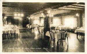 Echo Lake Lodge Colorado 1920s Room Interior RPPC real photo postcard 10270