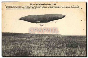 Old Postcard Aviation Airship Zeppelin the kind Lebaudy 1904