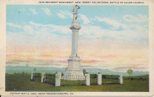 Frederick MD Civil War Monument, NJ Union Soldiers, Battle of Salem Church 1920