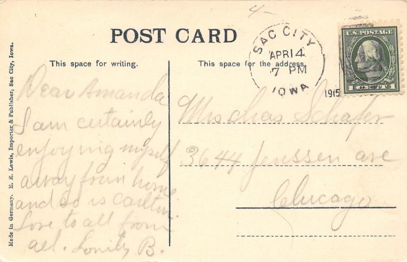 Sac City IowaYoung TreesOld High SchoolTwin DormersFlag on Cupola