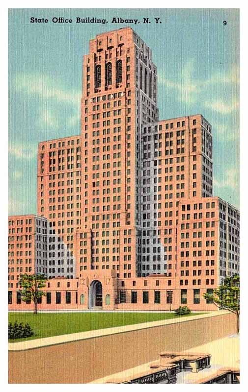 Postcard BUILDING SCENE Albany New York NY AR0554