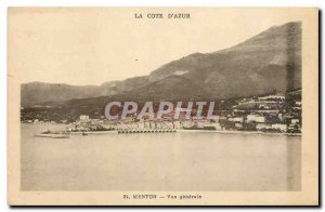 CARTE Postale Old Menton general view