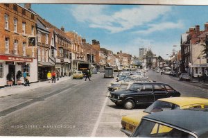 P1927 vintage postcard high street marlborough royal oak steak house UK old cars