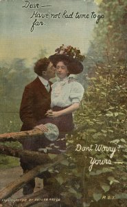 Vintage Postcard 1915 Dear Have Not Had Time To Go Far Dont Worry Yours Taylor A