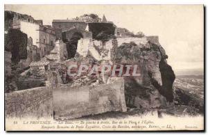 Old Postcard The Provence From left to right Baux Street from the Beach to th...