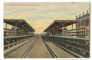 Postcard Elevated Railroad Bed Philadelphia PA