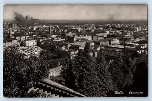 Piedmont Italy Postcard Panorama of Biella c1910 Antique Unposted RPPC Photo