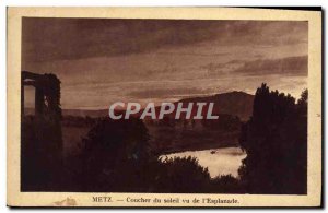 Old Postcard Metz Sunset seen from the & # 39Esplanade