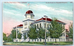 NAPA, CA California ~ New HIGH SCHOOL ~ 1923 Cardinell-Vincent  Postcard
