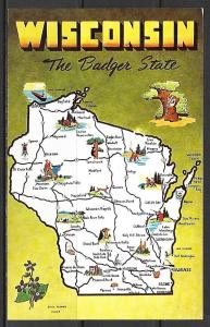 Wisconsin - The Badger State - Map