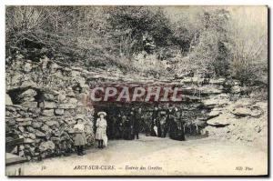 Old Postcard Arcy On Cury Caves Entree