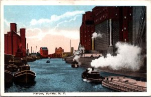 Harbor Buffalo New York Vintage Postcard C210