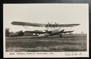 Mint English flying-boat Hannibal Imperial Airways Real Photo Postcard