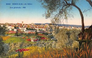 France Vence General View vintage postcard