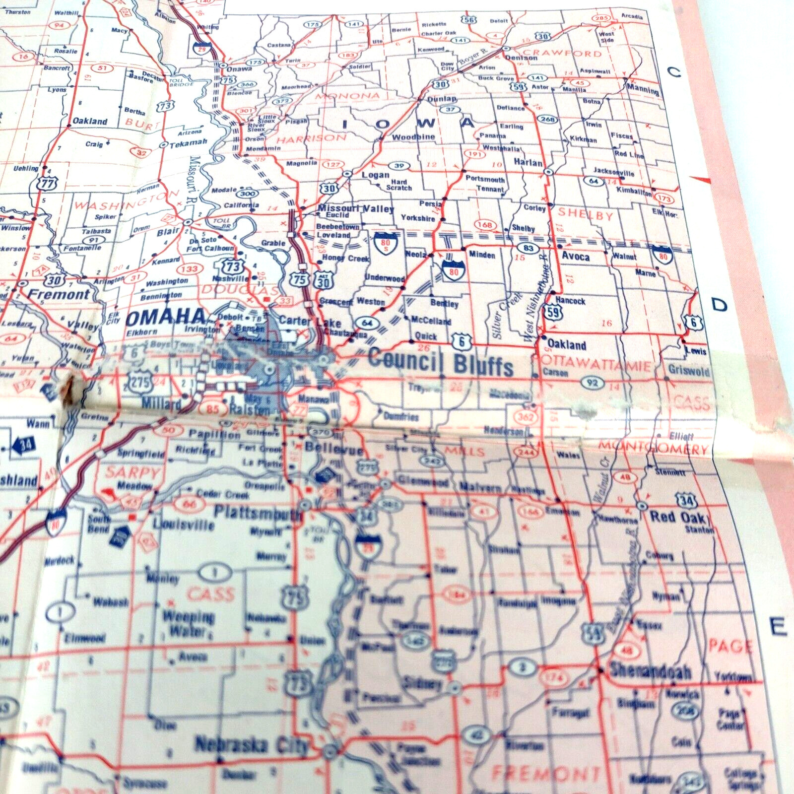 Vintage Nebraska Travel Road Map Standard Oil American Oil Company ...