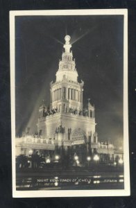 RPPC PANAMA PACIFIC INTERNATIONAL EXPOSITION TOWER REAL PHOTO POSTCARD