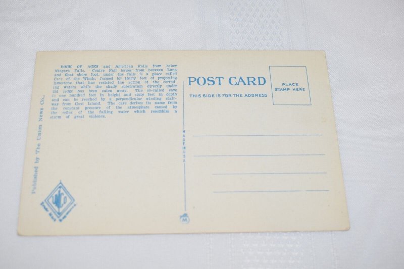 Rock of Ages and American Falls Niagara Falls New York Postcard Union Club News