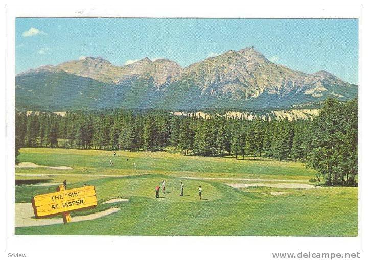 The golf course at Jasper Park Lodge, Pyramid Mountain, Jasper, Alberta,  Can...