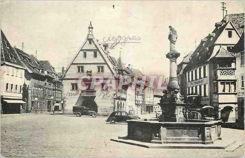 Postcard Old Place de la Republique Obernai