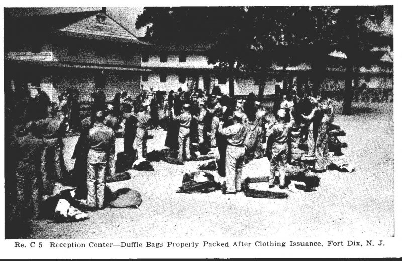 New Jersey Fort Dix Reception Center Duffle Bags Packed After Clothing Inspec...