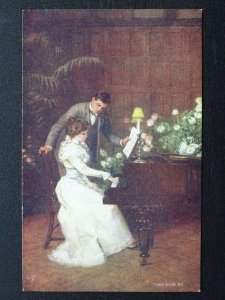 Twas Ever So ROMANCE - AT THE GRAND PIANO c1910 Postcard by R. Tuck 3170
