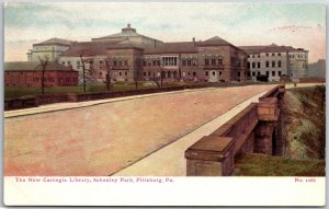 Pittsburg Pennsylvania PA, New Carnegie Library, Schenley Park, Vintage Postcard