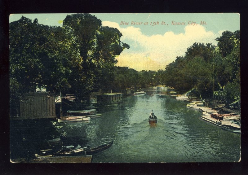 Kansas City, Missouri/MO  Postcard, Blue River At 15th Street