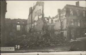 WWI Bombed Longwy France Real Photo Postcard #29