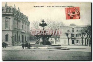 Old Postcard Courthouse and Under Prefecture Montelimar