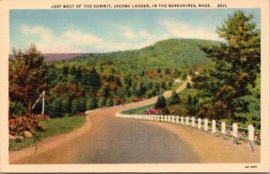 Postcard MA - Just west of the Summit, Jacobs Ladder, in the Berkshires
