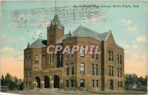 Postcard Old North Platte High School North Platte Neb