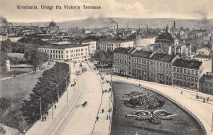 Kristiania Norway Utsigt fra Victoria Terrasse Antique Postcard J80750