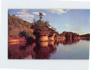 Postcard Ink Stand Lower Dells of the Wisconsin River Wisconsin Dells WI USA