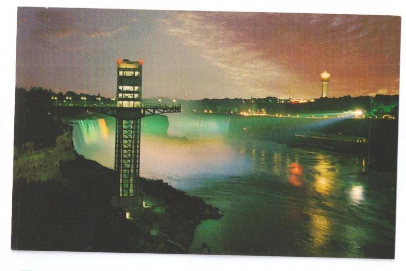 Canada Niagara Falls Illuminated Observation Tower Night