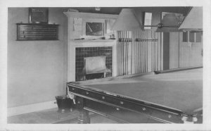 Billards Antique Sports Pub Table With Wall Scoreboard Old Postcard