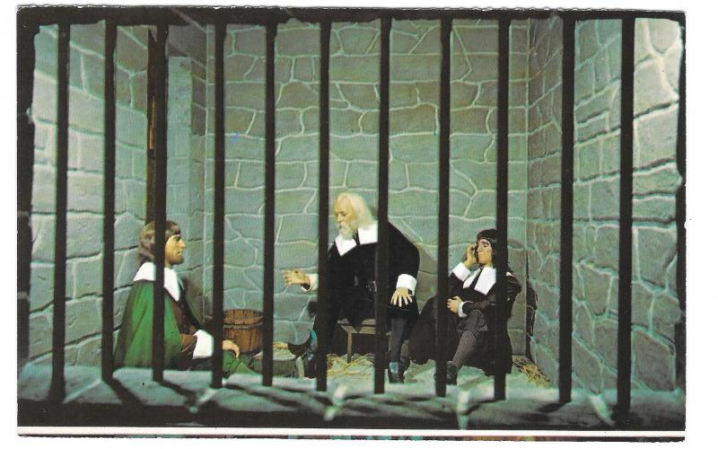 Plymouth Massachusetts Wax Museum Boston Jail England Vintage Postcard MA