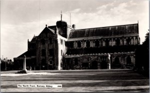 UK The North Front Romsey Abbey Vintage RPPC C015