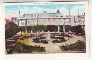 P581 JLs linen unused birds eye view city hall havana cuba