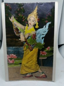 Vintage Postcard Thai Dancer Bangkok Thailand 1960s